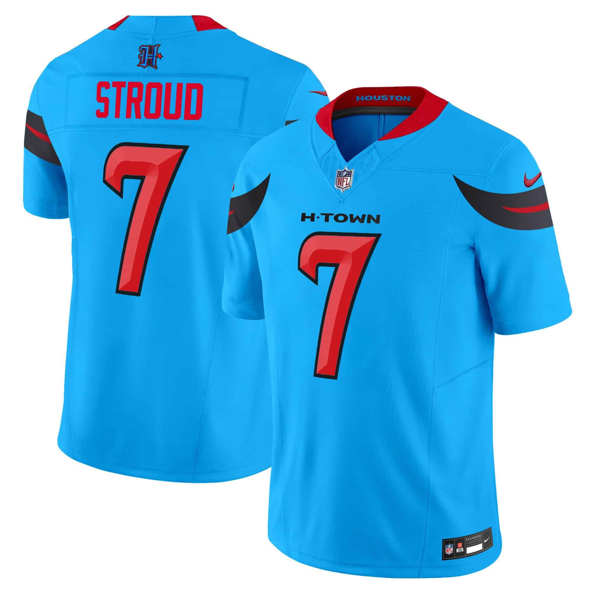 Men Houston Texans #7 Stroud Light Blue 2024 Nike Vapor Limited NFL Jersey->indianapolis colts->NFL Jersey